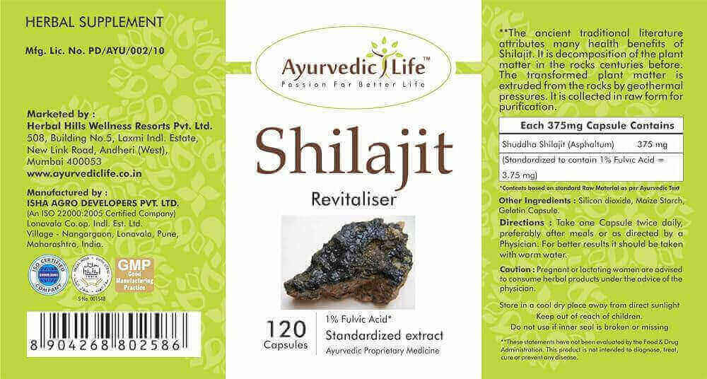 Buy Ayurvedic Life Shilajit Capsules Online