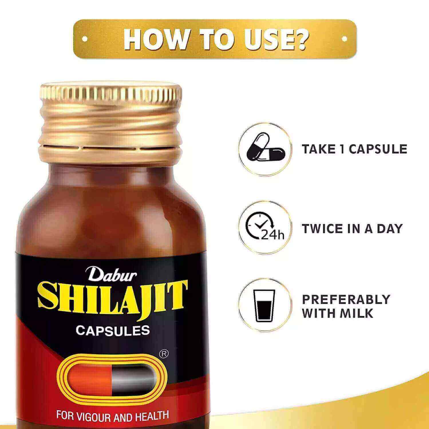 Buy Dabur Shilajit Ayurvedic Capsules Online