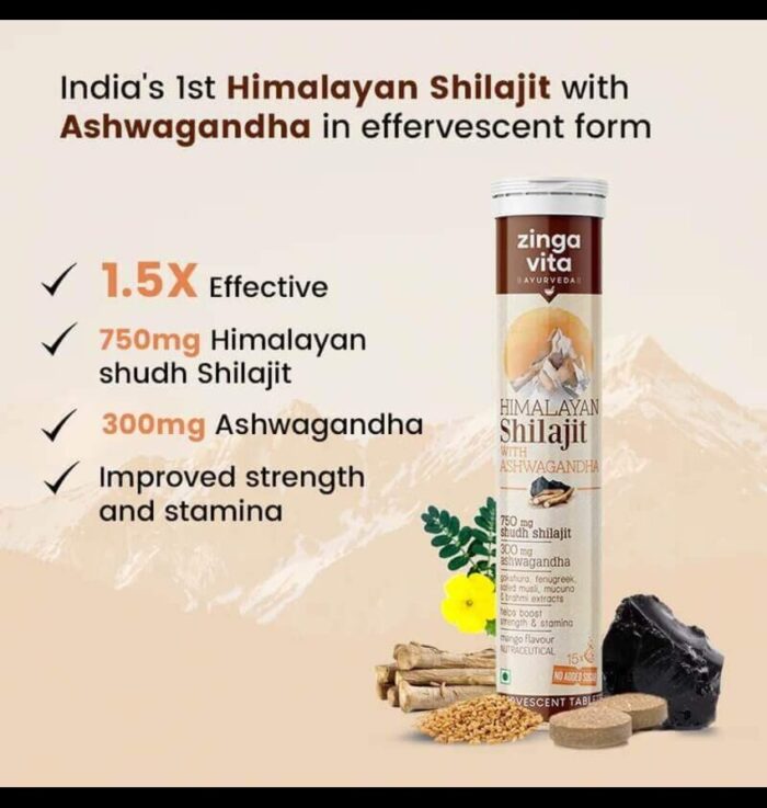 Zingavita Ayurveda Himalayan Shilajit Effervescent